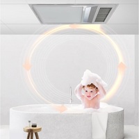 Radiateur électrique PTC mural 300x600mm avec éclairage LED et télécommande, 2200W, protection contre la surchauffe, pour salle de bain