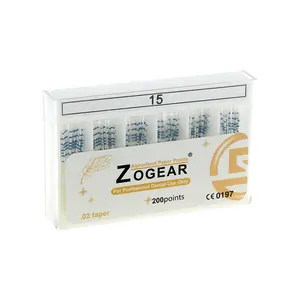 Zogear ed006 pontos de papel de limpeza absorvente absorvente dível, dental com marcação