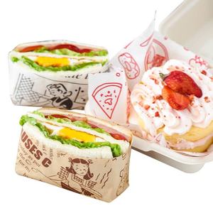 Sandwich Emballage Papier Micro-ondes Chauffée Couper Cuit Pain Alimentaire Riz Boules Hamburger Sulfurisé Papier - Product Image 6