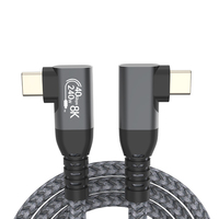 Câble USB4 pour Thunderbolt 4, angle droit, transfert de données 40 Gbps, 8K@60Hz, charge rapide 240W