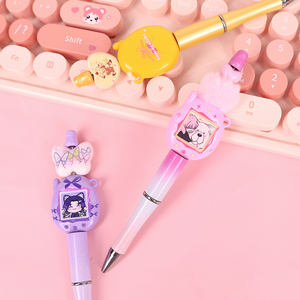 Penna Shaker Personalizzata in Plastica Acrilica, Cancelleria Kawaii, Penna a Sfera con Inchiostro Nero, Regalo Unico per Lei, Planner - Product Image 4