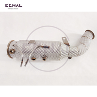 Ecnal pour Audi A4 Allroad A5 B9.5 – Downpipe d'échappement droit en acier inoxydable avec isolateur pour filtre à particules (OPF)