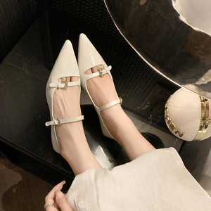 All'ingrosso <span class=keywords><strong>scarpe</strong></span> da <span class=keywords><strong>donna</strong></span> 2024 autunno moda cinturino con fibbia elegante abito a punta da festa in vera pelle viola <span class=keywords><strong>scarpe</strong></span> con tacchi bassi - Product Image 4