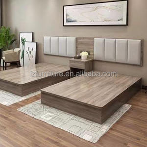 Modern Luxury Eco-Friendly Durable <b>Complete</b> King Size Double <b>Bed</b> <b>Set</b> Solid Wood Panel Furniture Hotel Apartment Bedrooms Love - Product Image 2