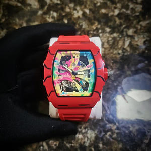 Reloj de lujo para hombre de marca suiza, resistente al agua, de gama alta, estilo mecánico transfronterizo, reloj de cuarzo, reloj de aleación con encanto de grafiti - Product Image 2