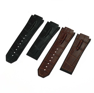 Cinturino per orologio in silicone nero marrone di lusso cinturino per orologio in pelle di gomma da 29mm per orologio king power - Product Image 5