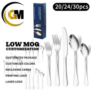 Gemei thép không gỉ dao kéo Hot Bán sang trọng 20/24 cái vàng <span class=keywords><strong>Flatware</strong></span> Set <span class=keywords><strong>Flatware</strong></span> Set thép không gỉ đám cưới thiết lập dao kéo - Product Image 4