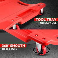 36 inci Mechanic Creeper, Otomotif garasi perbaikan profil rendah di bawah mobil Rolling Creeper dengan Padded Headrest, plastik