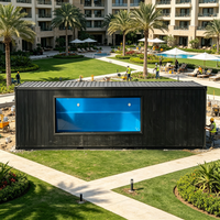Piscine en conteneur maritime de 20 pieds en fibre de verre avec fonction spa pour extérieur et jardin