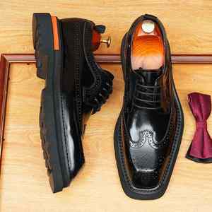 Zapatos Oxford Casuales de Vestir para Hombre, Hechos a Mano, de Cuero Genuino, con Hebilla Metálica, para Boda, que Aumentan la Estatura - Product Image 6
