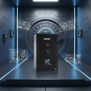 Coffre-fort ignifuge avec serrure numérique électronique et boîte à clés pour armes à <span class=keywords><strong>feu</strong></span> et objets de valeur - Product Image 1