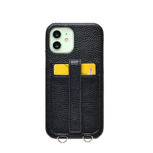 Casing Ponsel Kulit Mewah Modis Kualitas Super Casing Ponsel Bisnis untuk Iphone 11 12 13 14 Pro Max Semua Model Casing Ponsel