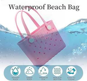 热销商品 女士大号纯色沙滩包 夏季橡胶大号时尚新款 EVA 硅胶包 - Product Image 4