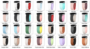 Bracelet de montre en silicone bicolore gravé au laser personnalisé, bracelet de montre à double couche pour Apple Watch Ultra 2 10 9 8 7 <span class=keywords><strong>6</strong></span> 5 4 - Product Image 2