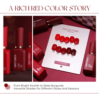 Missgel Nouveau Coffret Cadeau de Vernis Gel Rouge pour Fêtes Automne-Hiver, Nail Art OEM, 10 Couleurs, Sans HEMA, Sans TPO, Gel UV Haute Pigmentation