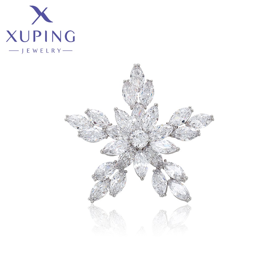 gold rhinestone flower brooches