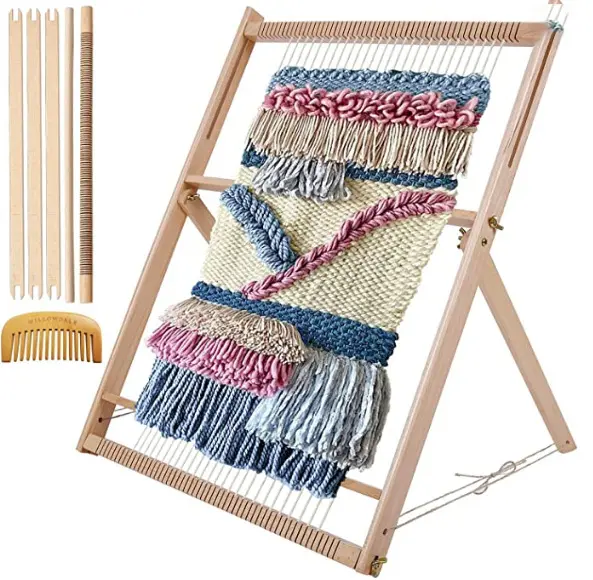 Handmade Craft DIY tay Loom khung máy Kit dệt Loom gỗ với đứng cho tấm thảm thảm làm