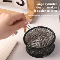 Porte-stylos rond en métal à mailles fines, best-seller, avec design empilable, organise les petits objets sur le bureau