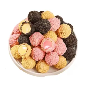 OEM Crispy Burst Pulp cookie chocolate small ball compound wafer chocolate Filling Biscuit