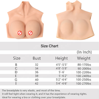 Prothèses mammaires en silicone, plaques mammaires, faux seins pour femmes, travestis, plaques mammaires en silicone remplies de silicone, bonnets B/C/D/E/G, pour drag queen