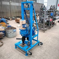 Foreuse de puits d'eau électrique portable 80m 100m, équipement de forage hydraulique pour puits