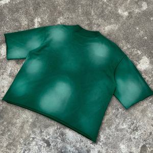 เสื้อยืดผ้าฝ้ายวินเทจ 180 แกรม ลายสกรีนพิมพ์กราฟิกแบบดิสเทรส ทรงโอเวอร์ไซส์ ทรงบ็อกซี่ ตัดสั้น ล้างสีแบบแอซิดวอช สำหรับผู้ชาย - Product Image 2