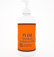 Huile de saumon sauvage d'Alaska OEM/ODM pour chats et chiens, complément liquide d'oméga-3 pour la peau, le pelage et le soutien immunitaire