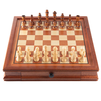 Échiquier magnétique en bois massif de haute qualité RUNAN, échiquier en bois d'érable, boîte à échecs en cuir, design personnalisable, échecs éducatifs unisexes
