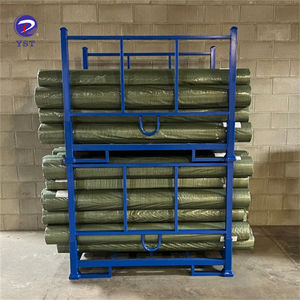 Supports de rouleau de tissu d'empilage enduits de poudre d'entrepôt de tube carré durable résistant - Product Image 4