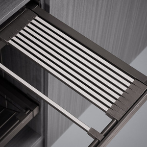 Cooper Mocha Trouser Rack <b>Wardrobe</b> Built-in Telescopic Drawer Stainless Steel Rectangle Pull-out Slide Rail Clothing Hardware - Product Image 2