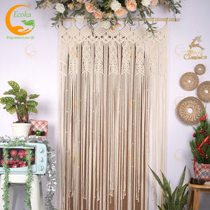 ผ้าม่านประตู100% ลายเป็นมิตรต่อสิ่งแวดล้อมสไตล์โมเดิร์นไฟผ้าคอตตอนทอมือหรูหราสำหรับตกแต่งบ้าน - Product Image 1