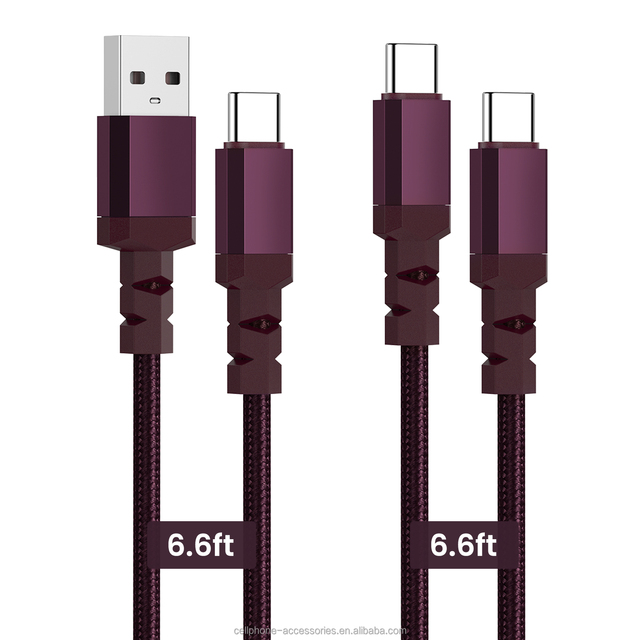 Factory Direct Upgraded 2m 6.6ft USB C to USB C Cable PD 100W 5A Fast Charging Braided Extra Long Cord Bulk Wholesale Custom