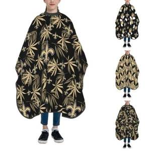Vinnni Cape de coiffure pour enfants de premier rang, en polyester, résistante à l'eau, antistatique, confortable, portable, noire/personnalisée, 140x120cm - Product Image 5