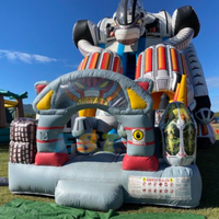 Château rebondissant gonflable de haute qualité de prix usine durable de partie commerciale avec la glissière sèche gonflable de bot d'air de glissière