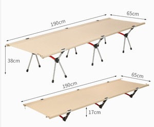 Lit de camping pliable en aluminium 7075 léger et portable, design moderne en Oxford 600D, pour une personne, COT-0 - Product Image 3