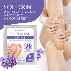 Vente chaude en gros bio pied chaussette lavande talons fissurés exfoliant Anti fissure Peeling élimination de la peau morte masque de soin des pieds - Product Image 2