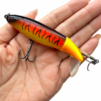 Leurre de pêche flottant articulé Topwater Prop Tail 100mm 13g pour la pêche en surface, leurre dur pour Black-bass, Brochet, Perche, avec hameçon triple