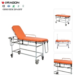Trolley Bed Rumah Sakit Portabel Medis, Manual, Aluminium Alloy, Lipat, untuk Penyelamatan dan Pemindahan Pasien - Product Image 1