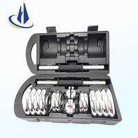 Vente flash Vente flash Équipement de musculation Ensemble d'haltères réglables chromés de 15 20 30 50 kg pour la remise en forme Chahang