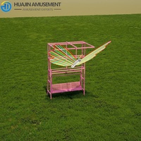 Chaise suspendue papillon populaire pour enfants, intérieur/extérieur, en acier et fibre de verre, équipement de jeu non motorisé pour écoles et centres commerciaux