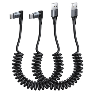 SUNGUY Type-C 18W Fast Charging Data <b>Cable</b> Retractable USB <b>Cable</b> for Mobile Phone Power Bank and Car Use - Product Image 1