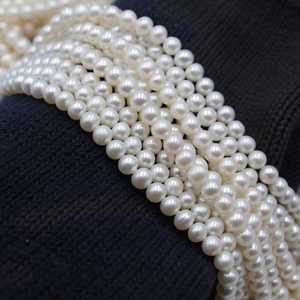 ไข่มุกน้ำจืดธรรมชาติขนาด 5-5.5 มม. ใหม่ 1132 เม็ด แสงเงาสวยงาม ทรงเกือบกลม วัสดุสำหรับงาน DIY - Product Image 5