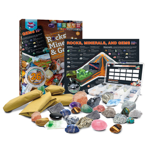 26PCS STEM Toys <span class=keywords><strong>giochi</strong></span> di raccolta di pietre e rocce e minerali Kit di scienze per l'apprendimento dei bambini educativi per bambini di 8-14 anni - Product Image 3