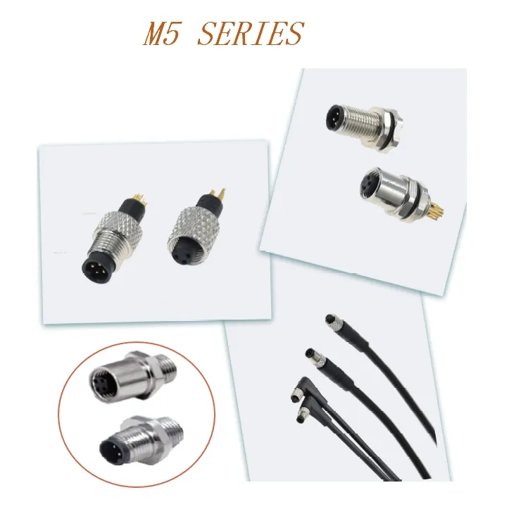 2 3 4 5 6 8 12 17 pin A B D code Male Female Waterproof Cable IP67 Molding Straight Signal Panel Mount M5 M8 M12 Connector