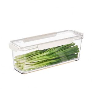 กล่องเก็บของพลาสติกทรงสี่เหลี่ยมผืนผ้า กล่องเก็บต้นหอม ขิง กระเทียม บะหมี่ กล่องเก็บอาหารเกรดอาหาร สำหรับครัว รักษาความสดใหม่ ปิดผนึกอย่างดี - Product Image 5