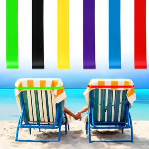 Customized logo multifunction colorful elastic bands for beach chair fix beach towel band