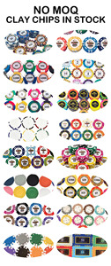 Jetons de poker professionnels personnalisés avec logo, en argile de 15g, taille jumbo 43mm, avec noyau en fer lesté, pour Texas Hold'em - Product Image 4