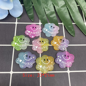 100 pièces/sac souriant nuage résine breloques Cabochon pour Slime remplissage maison de poupée bricolage artisanat coque de téléphone réfrigérateur décoration - Product Image 3