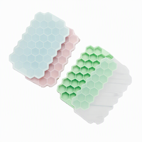 Bac à glaçons en silicone alvéolé réutilisable à 37 compartiments, de qualité alimentaire, pour congélateur domestique, pour café, whisky, cocktails et boissons