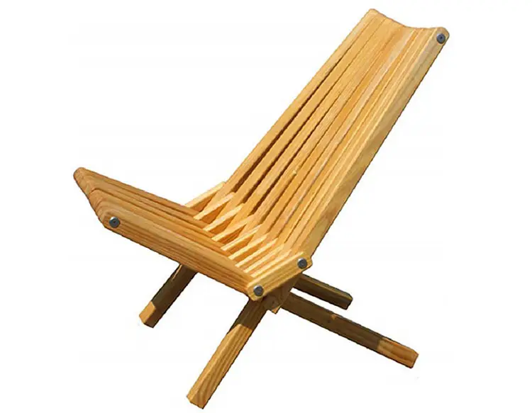 Nouvelle chaise de plage pliante en bois anticorrosion